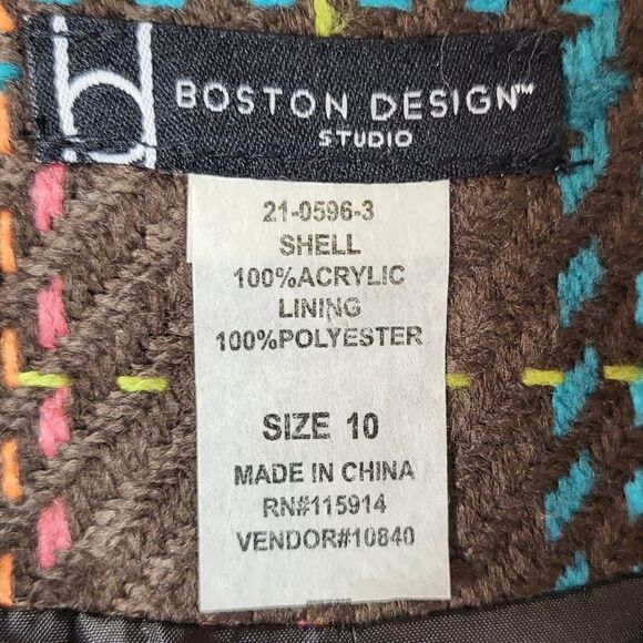 Boston Design Pink & Brown Plaid Jacket - Picture 3 of 9